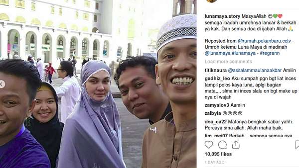 Luna Maya Menenangkan Diri di Tanah Suci