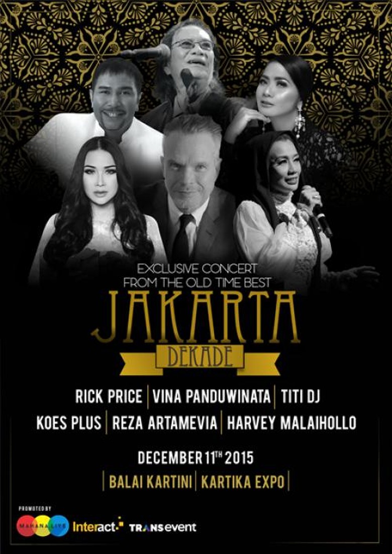 Rick Price Hingga Titi DJ Siap Tampil Di Konser Jakarta Dekade 2015