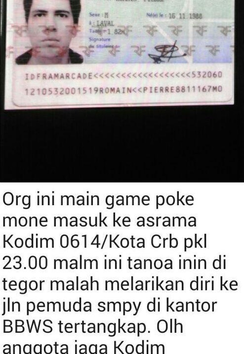 Bule Prancis Kodam Siliwangi Larang Prajurit Main Pokemon Go Di