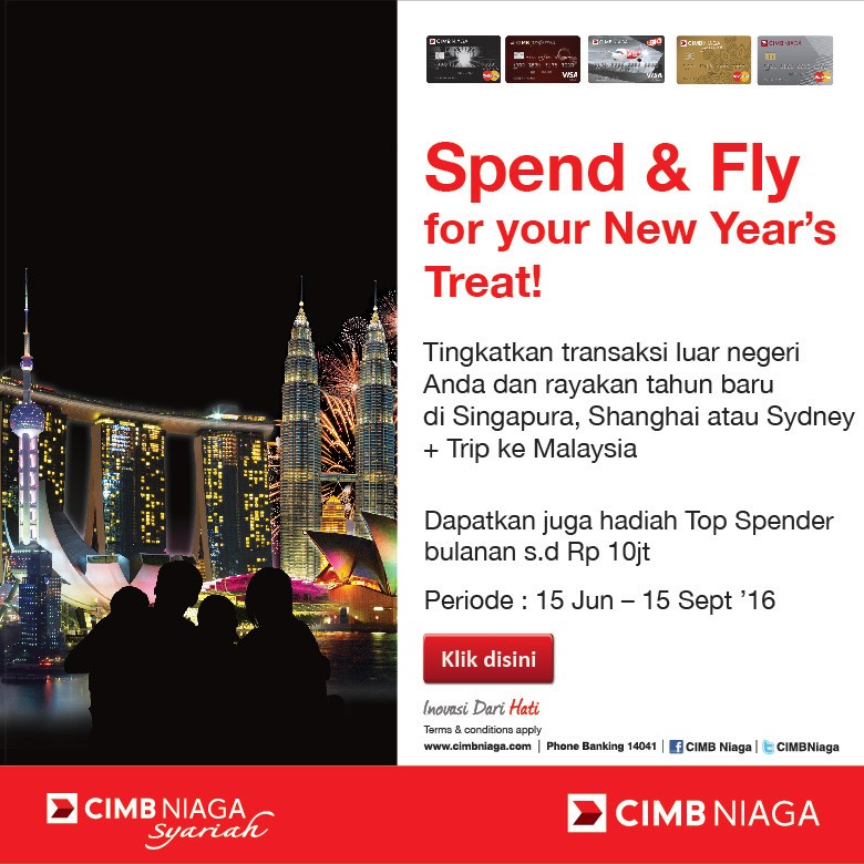 CIMB Niaga Bagikan Paket Liburan Tahun Baru ke Empat Negara Secara Cuma-Cuma CIMB Niaga Bagikan Paket Liburan Tahun Baru ke Empat Negara Secara Cuma-Cuma
