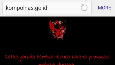 Foto: Situs resmi Kompolnas dihack (Istimewa) Foto: Situs resmi Kompolnas dihack (Istimewa)
