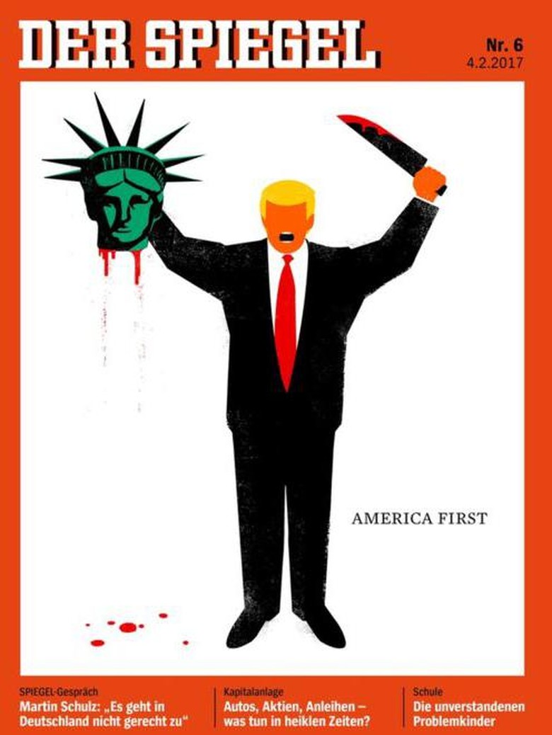 Majalah Trump Penggal Kepala Patung Liberty Dikritik