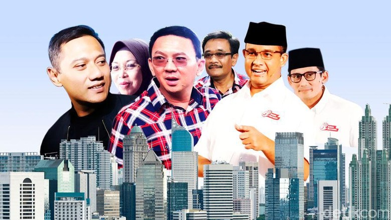 Peta Perolehan Suara Agus, Ahok dan Anies di DKI Jakarta Peta Perolehan Suara Agus, Ahok dan Anies di DKI Jakarta