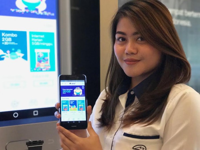 Aplikasi baru Tri. Foto: Adi/detikcom Aplikasi baru Tri. Foto: Adi/detikcom