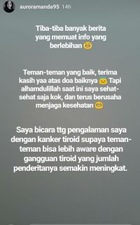 Sembuh Dari Kanker Tiroid Rachel Amanda Ingatkan Jaga Kesehatan Sembuh Dari Kanker Tiroid Rachel Amanda Ingatkan Jaga Kesehatan