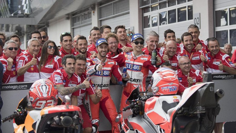 Ducati Bantah Bakal Bedakan Motor Lorenzo dan Dovizioso Ducati Bantah Bakal Bedakan Motor Lorenzo dan Dovizioso