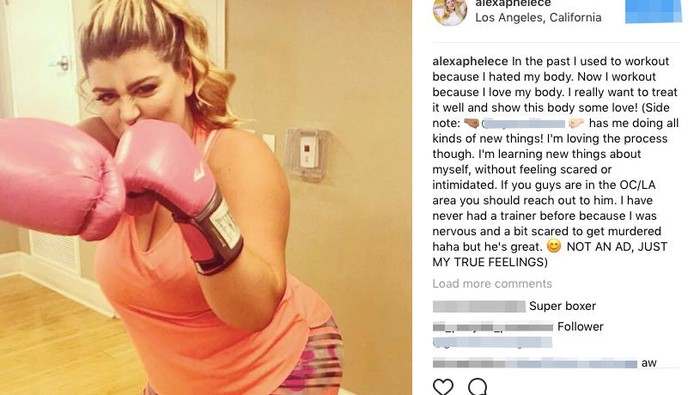 Seorang model jadi kontroversi gara-gara kampanye body positive yang diunggahnya di instagram dituduh mempromosikan obesitas. (Foto: instagram @alexaphelece) Seorang model jadi kontroversi gara-gara kampanye body positive yang diunggahnya di instagram dituduh mempromosikan obesitas. (Foto: instagram @alexaphelece)