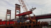 Pembangunan LRT Palembang, Sungai di Bawah Jembatan Ampera Ditutup Pembangunan LRT Palembang, Sungai di Bawah Jembatan Ampera Ditutup