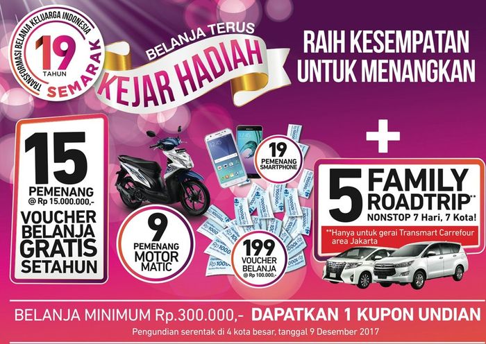 Foto: Promo Groseri Harga Spesial di Semarak 19 Tahun Transmart Carrefour Foto: Promo Groseri Harga Spesial di Semarak 19 Tahun Transmart Carrefour
