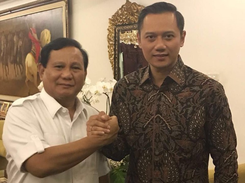 Ini yang Disampaikan Prabowo ke AHY Saat Bertemu di Kertanegara