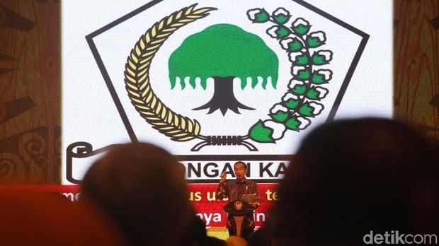 Gelora Tepuk Tangan dari Peserta Munaslub untuk Jokowi