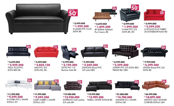 Foto: Sofa Diskon hingga 50% di Index Living Mall (Dok. Transmart Carrefour) Foto: Sofa Diskon hingga 50% di Index Living Mall (Dok. Transmart Carrefour)