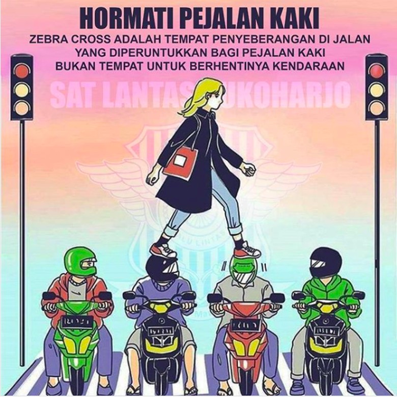 Hasil gambar untuk orang jalan di zebra cros
