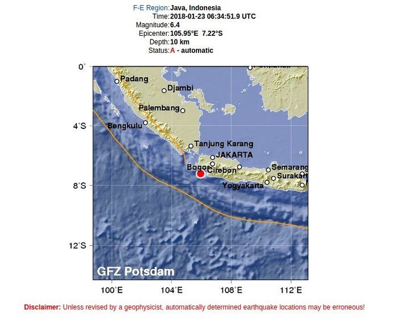 Gempa Banten Terasa Sampai Bogor