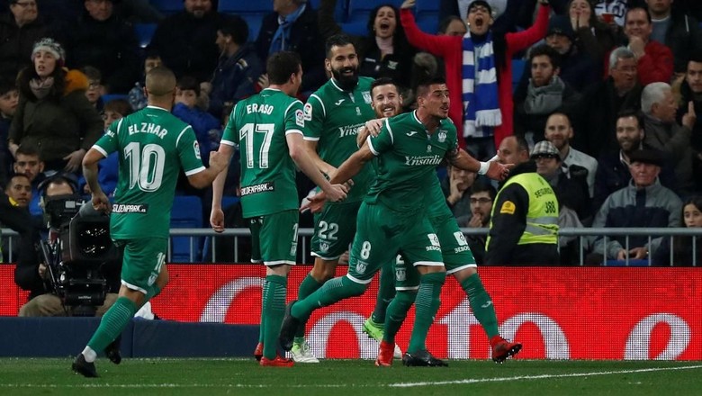 Leganes yang menyingkirkan Real Madrid (Juan Medina/Reuters) Leganes yang menyingkirkan Real Madrid (Juan Medina/Reuters)