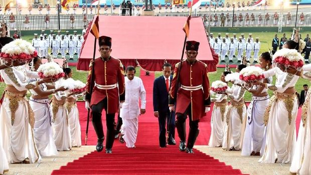 Jokowi di Sri Lanka.