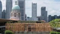 Uniknya Labirin Bambu di Rooftop Galeri Nasional Singapura