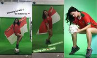 Miyabi Pamer Jersey Timnas Indonesia di Instagram