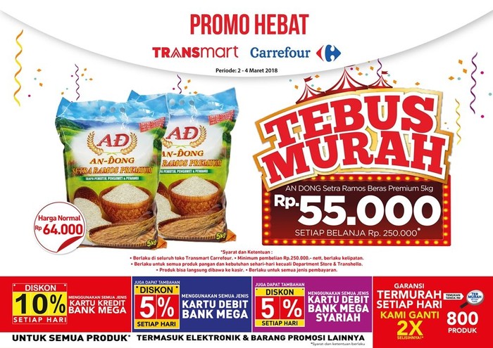Foto: Tebus murah beras (Dok. Transmart Carrefour) Foto: Tebus murah beras (Dok. Transmart Carrefour)