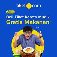 Beli Tiket Kereta Api Mudik di tiket.com, dapat Makan Minum Gratis 