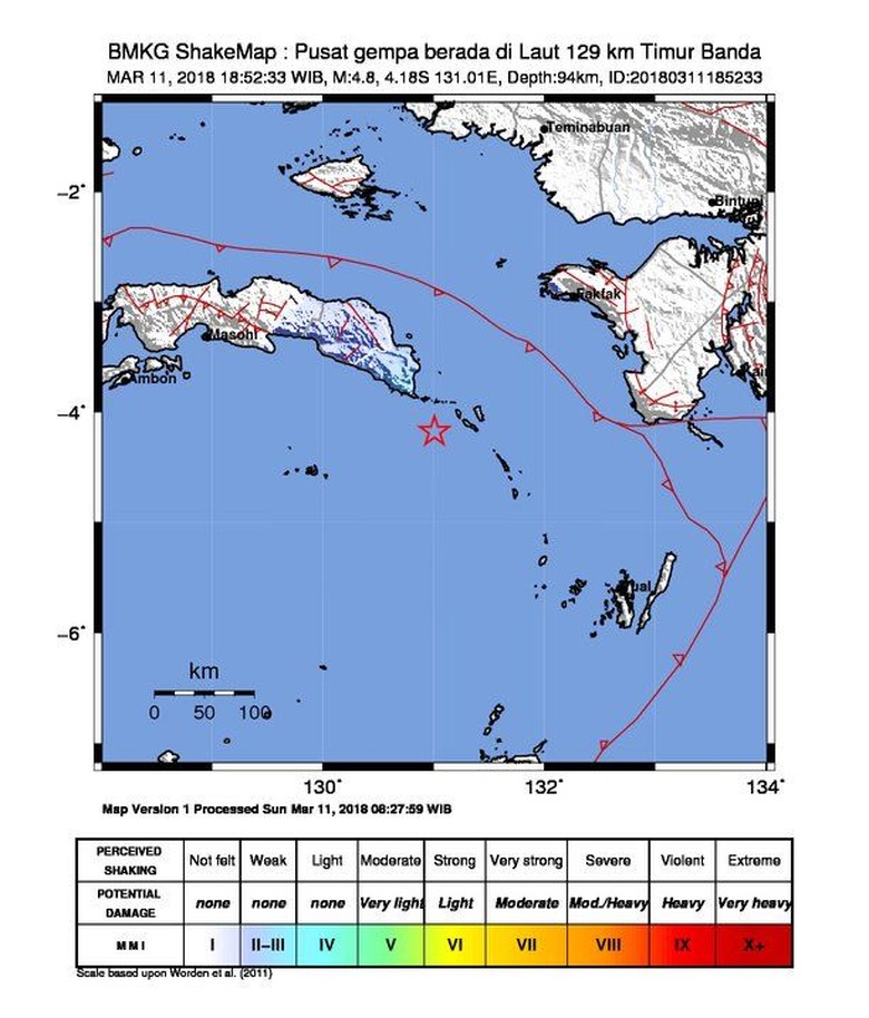 Gempa 4,8 SR Guncang Banda Maluku Gempa 4,8 SR Guncang Banda Maluku