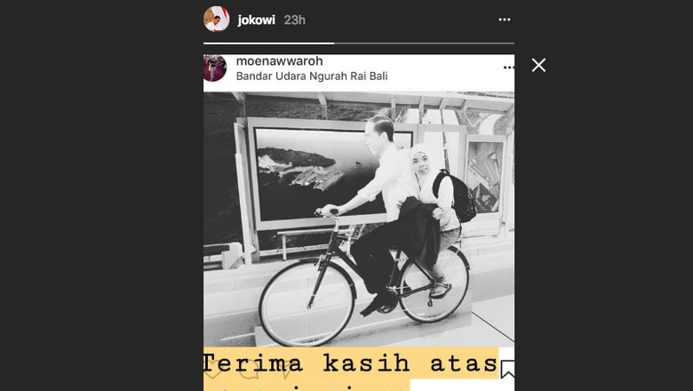 Jokowi komentari foto traveling lucu (@jokowi/Instagram) Jokowi komentari foto traveling lucu (@jokowi/Instagram)