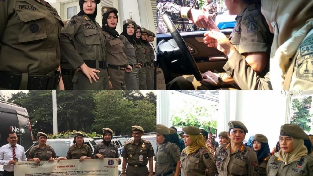 Foto: Aksi Satpol PP Wanita The Winning Team Anies-Sandi Foto: Aksi Satpol PP Wanita The Winning Team Anies-Sandi