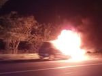 Mobil Terbakar di Ruas Tol Purbaleunyi