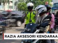 Razia Aksesori Kendaraan Pribadi di Jakarta
