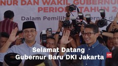 VIDEO: Warga Sambut Pelantikan Anies-Sandi
