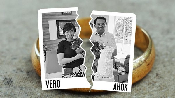 Hasil gambar untuk perceraian ahok dan vero