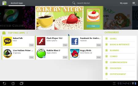 Android Market Honeycomb