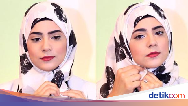 Tutorial Hijab dengan Kerudung Motif yang Cocok untuk ke  Tutorial Hijab dengan Kerudung Motif yang Cocok untuk ke