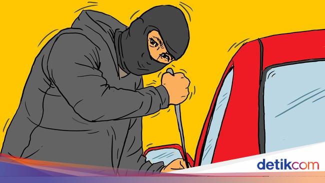 Ditinggal Pemilik Cari Tukang Tambal Ban, Mobil Warga di Depok Dibobol Maling