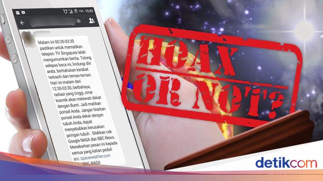 Pesan Berantai Bahaya Sinar Kosmik Yang Melewati Bumi Malam Hari