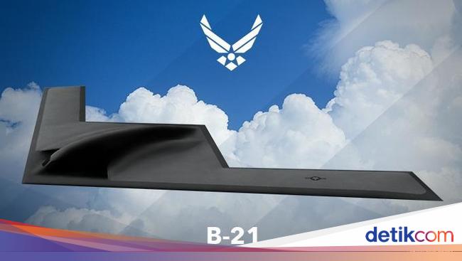 The United States launches a 10.7-ton IDR B-21 stealth bomber aircraft