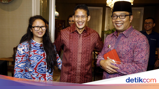 Foto: Adu Gaya Sandiaga Uno vs Ridwan Kamil, Siapa Paling 