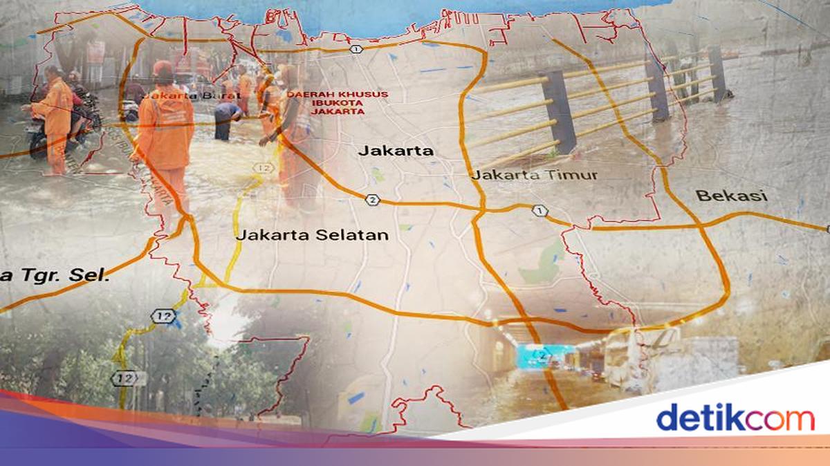 Titik Banjir di Jakarta Tambah Jadi 168 RT, Tinggi Air Ada 1,5 Meter