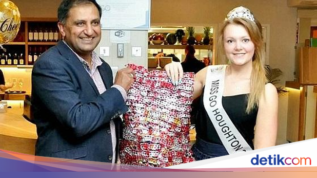 Wanita Ini Rancang Gaun Pesta dari 4.000 Tutup Minuman Kaleng