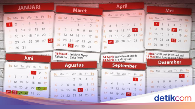 Kalender 20 Hari Libur di 2017