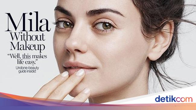 Mila Kunis Berpose Tanpa Makeup  di Cover Majalah  Glamour
