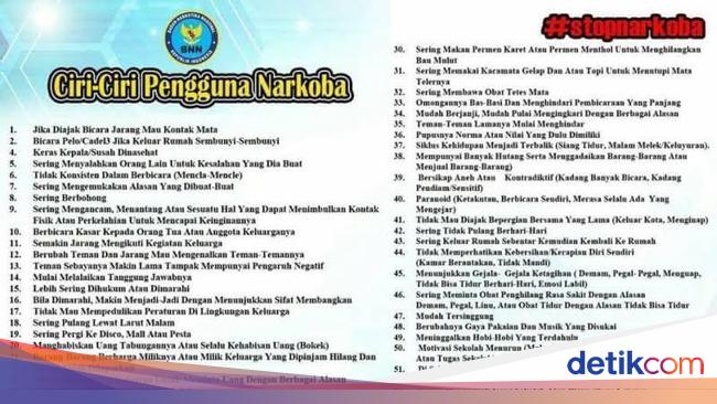 Bnn Bila Temukan Orang Dengan Ciri Ciri Pengguna Narkoba Segera Lapor