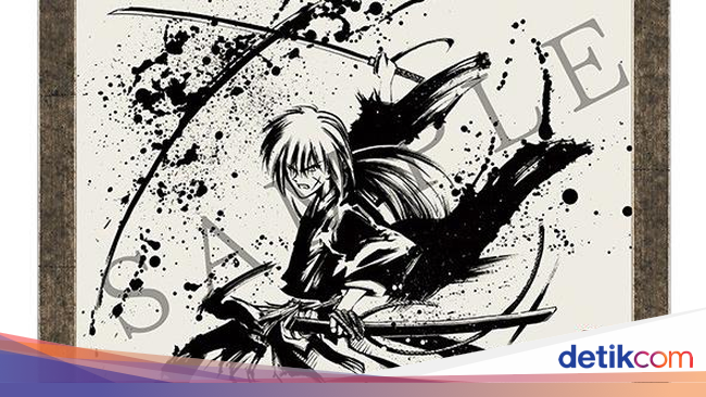 Keren! Lukisan Tinta Cair Bergambar Kenshin Himura Cs!