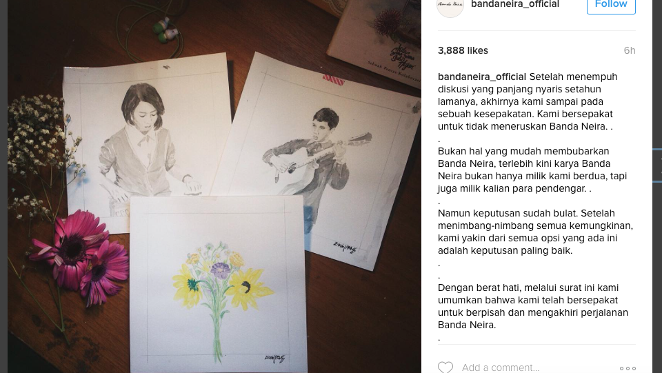 Banda Neira Rara Sekar Dan Ananda Badudu Alasan Bubarnya