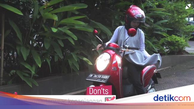 pics Cara Mengatasi Gamis Kepanjangan ramai gamis tersangkut di motor