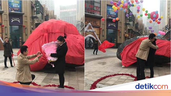 Bukan Cincin  Berlian  Pria Ini Lamar Kekasihnya Pakai Batu 