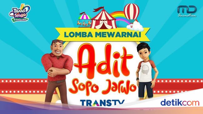 Lomba Mewarnai 'Adit Sopo Jarwo' di Trans Studio Bandung