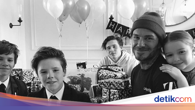 Kemesraan David Beckham dan Anak-anaknya di Ultah ke-42