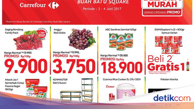 Masih Ada Beragam Promo Toko Baru di Transmart Carrefour