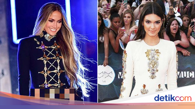  Jennifer  Lopez  Tiru Kendall Jenner Pakai Gaun  Belahan 